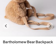 New JELLYCAT Bartholomew Bear Backpack