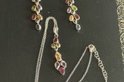 silver set necklace and earrings