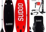 10FT 3M Paddle Boards For Adults Inflatable Stand Up Paddle Board 6 Inch Thick Surfboard Lightweight Non Slip EVA Deck SUP Board Complete Kit Red 300x76x15cm (FREE POSTAGE)