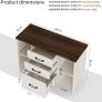 Sideboard Storage Cabinet, Kitchen Cupboard Storage with 3 Drawers Image 2