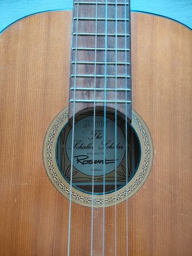 Vintage 1960s Rosetti The Schaller Scholar No.007 Classical Acoustic Guitar + leather Bag