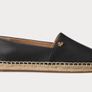 Ralph Lauren Cameryn Iv Tumbled Leather Espadrille Black Image 2