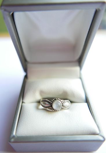 Vintage Sterling Silver 925 Moonstone Ring size L1/2 - 2,9g