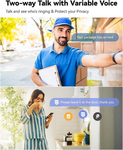 Advanced 2K Video Doorbell PIR WiFi Camera App