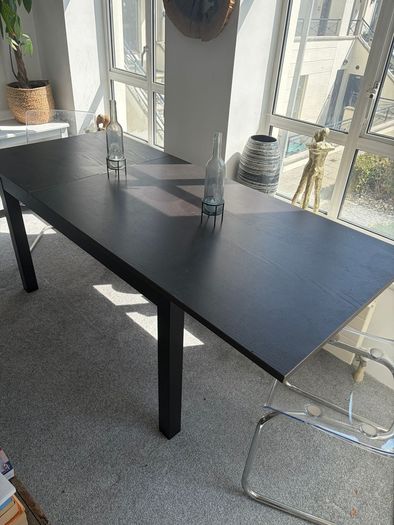 Extendable black ikea dining table