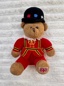 Keel Toys England Royal Palace Guard Bear Plush British Royal Guard approx. 22 cm. Used Please see photos