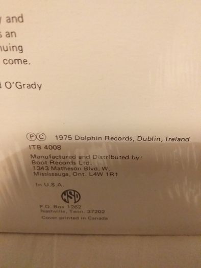 Paddy Reilly.