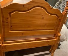As New - Beautiful Pine Wooden Single Bed Frame - Can Deliver