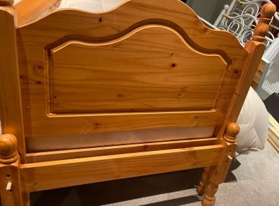 As New - Beautiful Pine Wooden Single Bed Frame - Can Deliver