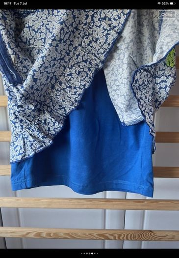 skirt superdry mini skirt medium blue & white floral