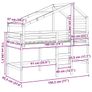 Loft Bed with Ladder and Roof without Mattress 90x190 cm Single Image 5