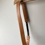 Ted Baker Skinny Leather Belt Tan & Black with Gold Hardware Image 5
