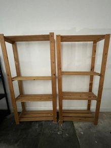Used wooden shelves