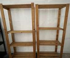 Used wooden shelves