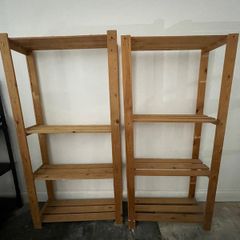 Used wooden shelves