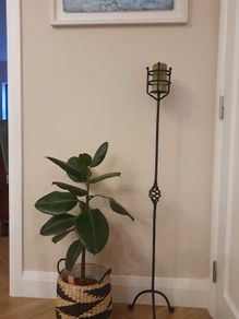 Tall, Floor Standing, Wrought Iron Candle Stand