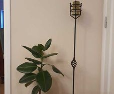 Tall, Floor Standing, Wrought Iron Candle Stand