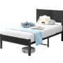 Single Bed Frame with Wooden Headboard and Footboard Image 8