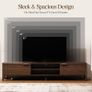 Wooden TV Stand Cabinet - 180cm Long TV Unit With Storage And Adjustable Shelves, Television Console Table for TVs up to 80 inch, Media Entertainment Center For Living Room Bedroom, Walnut Image 4