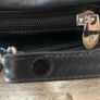 Tula black leather tote bag with a shoulder strap. Image 5