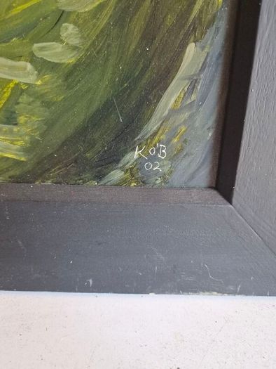Large Original Irish Religious Painting Signed O Brien 2002 66 x 72 cm