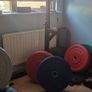 Squat rack, bar and plates for sale Image 4