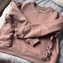 River island mauve boxy sweater with frill detail Image 2