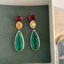 Elegant Multicolour Drop Earrings Luxury Statement Jewellery by azure Image 2