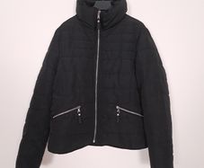 Per Una Black Quilted Puffer Jacket 14UK/42EU