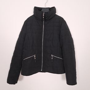 Per Una Black Quilted Puffer Jacket 14UK/42EU