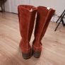 Moreo Burnt Orange Terracotta Leather Suede Square Toe Mid-Calf Boots 5.5UK/38.5EU Image 7
