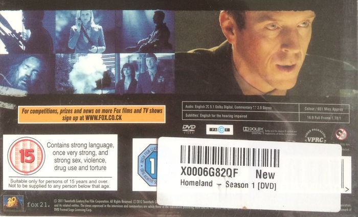 Homeland - Season 1 (2011) [dvd Tv Boxset] Still Sealed