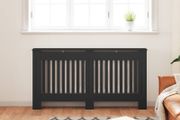 Radiator Cover Black 152x19x81.5 cm MDF