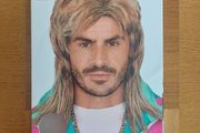 80s dirty blonde mullet wig