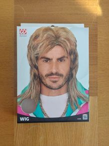 80s dirty blonde mullet wig