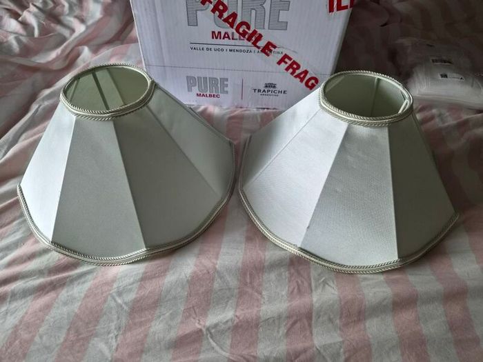 2 x vintage lamp shades