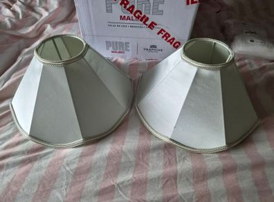 2 x vintage lamp shades