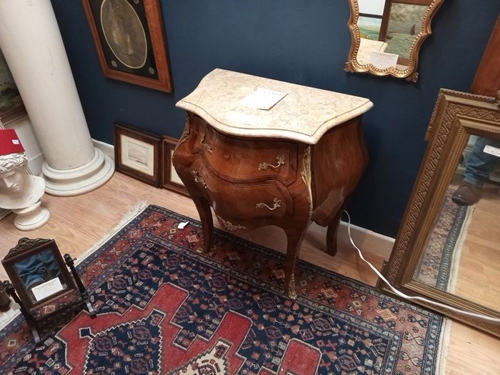 French marble top cabinet