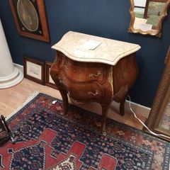 French marble top cabinet