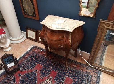 French marble top cabinet