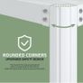 High White King Size Bed Frame 5ft with Rounded Corner Image 7