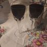 Four Cranberry/ Ruby Liquer Glasses Image 2