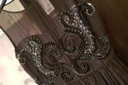 Warehouse Embellished black dress, size 8, NEW