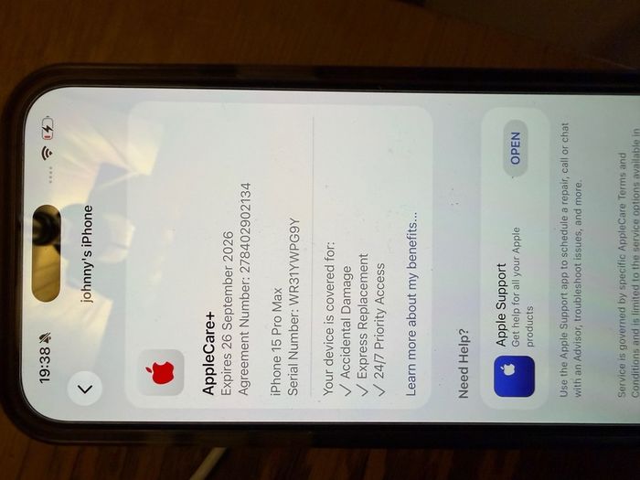 iphone 15 pro max 252gb (apple care plus)
