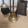 Vintage Cocker Spaniel Dog Brass Fireplace Tools Set Image 6
