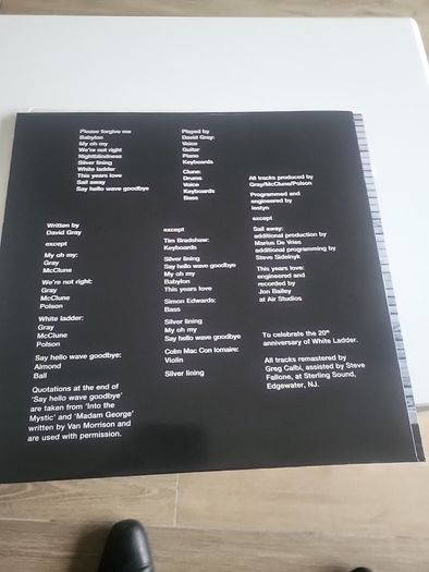 David Gray White Ladder gatefold 2 white vinyl 2020