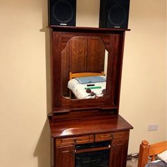 Pioneer Hi-Fi system & Mahogany Cabinet