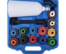 15pcs Engine Oil Funnel Filler & Adaptor Set, Complete Kit for Efficient Oil Filling, Includes Carrying Case