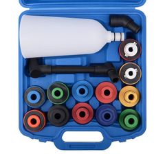 15pcs Engine Oil Funnel Filler & Adaptor Set, Complete Kit for Efficient Oil Filling, Includes Carrying Case