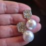 Vintage Pearl Earrings Image 2